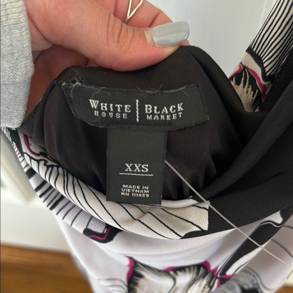 White House Black Market Black Sleeveless Cowl Neck Midi Dress🌿 - Picture 2 of 4